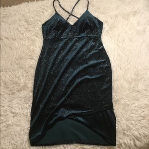 Green sparkly dress